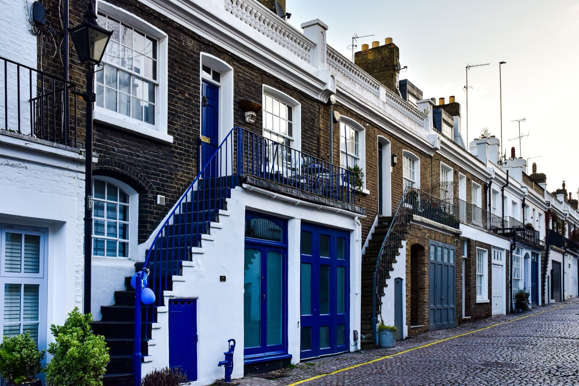 A row of traditional terraced homes