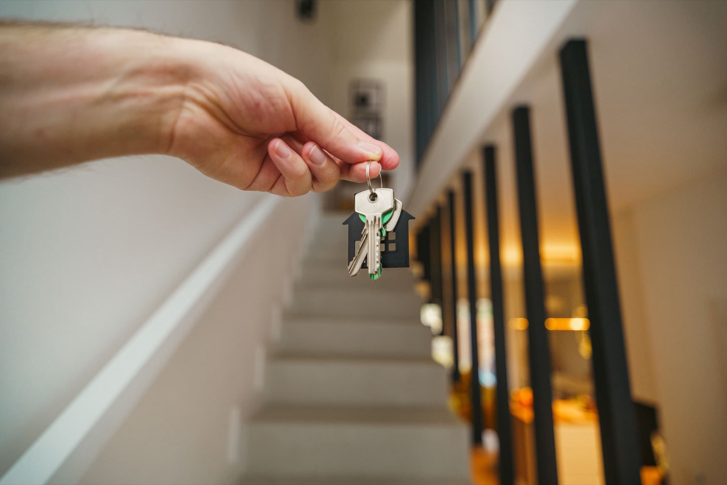 House keys held inside a home during a property move